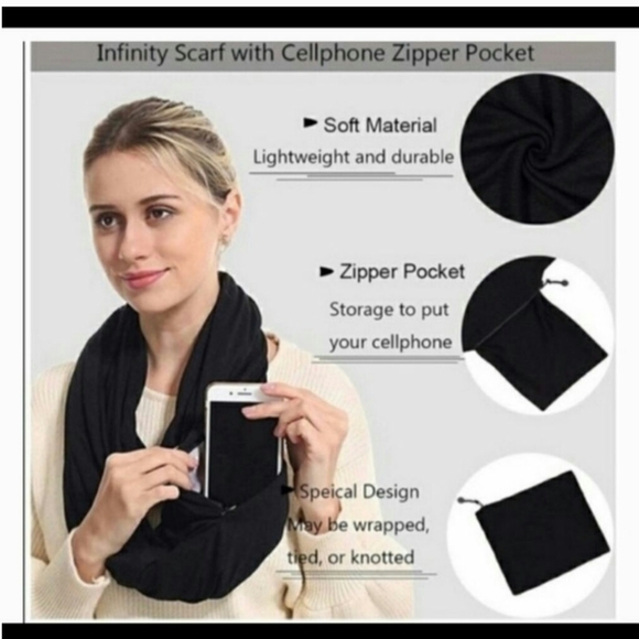 NWT Beyond Yoga Black Infinity Scarf
